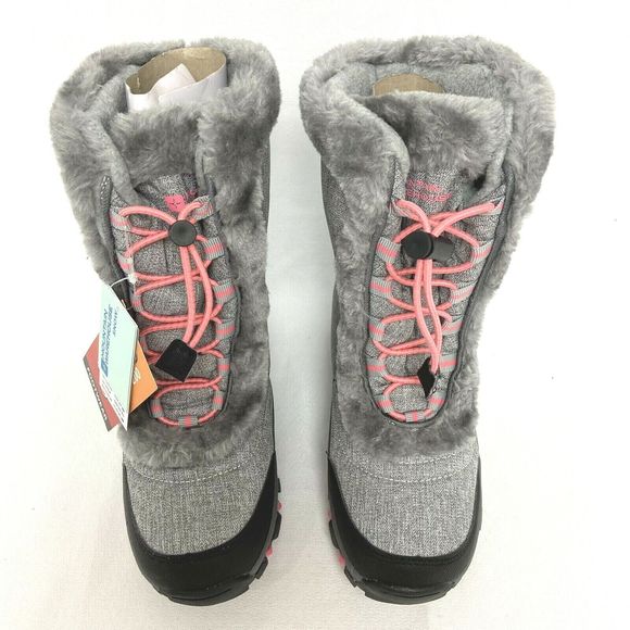 Mountain Warehouse Ohio Youth Snow Boots Pink Light Pink- Kids Warm Winter Shoes - Picture 4 of 11
